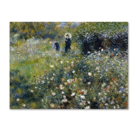 Renoir 'Woman With A Parasol In A Garden' Canvas Art,35x47